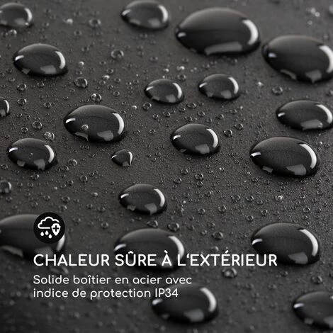 Blumfeldt Heat Hexa Radiateur Infrarouge 800/1200/2000W Halogène IP34 LED Noir 7 Blumfeldt Heat Hexa Radiateur Infrarouge 800/1200/2000W Halogène IP34 LED Noir – Image 5