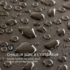 Blumfeldt Heat Hexa Radiateur Infrarouge 800/1200/2000W Halogène IP34 LED Bronze -Chauffage d'extérieur Soldes 26293014 5