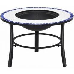 TRUE DEAL Foyer Mosaïque Bleu Et Blanc 68 Cm Céramique