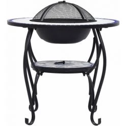 TRUE DEAL Table De Foyer Mosaïque Bleu Et Blanc 68 Cm Céramique 11 TRUE DEAL Table De Foyer Mosaïque Bleu Et Blanc 68 Cm Céramique -Chauffage d'extérieur Soldes 26368399 5