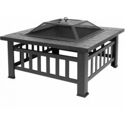 TALKEACH Bol à Feu Portable En Métal Courtyard Avec Accessoires Noir 8 TALKEACH Bol à Feu Portable En Métal Courtyard Avec Accessoires Noir -Chauffage d'extérieur Soldes 26471948 2