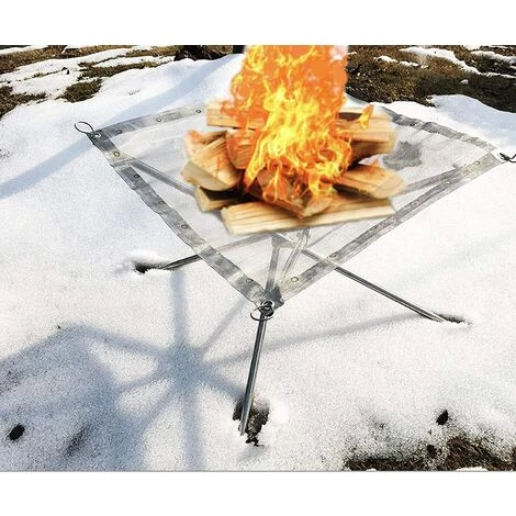 LONGZIMING Brasero Portable Avec Grillage D'acier Pliable Pour Le Camping, L'extérieur, La Cour, Le Jardin, La Terrasse, Le Jardin 7 LONGZIMING Brasero Portable Avec Grillage D'acier Pliable Pour Le Camping, L'extérieur, La Cour, Le Jardin, La Terrasse, Le Jardin – Image 5