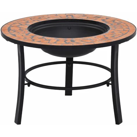 TRUE DEAL Foyer Mosaïque Terre Cuite 68 Cm Céramique 3 TRUE DEAL Foyer Mosaïque Terre Cuite 68 Cm Céramique