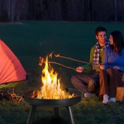 MVPOWER Brasero Chauffage Extérieur Terrasse De Jardin, Pour Le Chauffage/BBQ, Diamètre 60cm Avec Poignées, En Métal Détachable Avec Fourchette à Feu,BBQ Camping Brasero -Chauffage d'extérieur Soldes 26771982 3