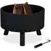 Relaxdays Brasero De Jardin, Bouclier Thermique, Tisonnier, Protection Des Flammes, Bac à Feu, HxD 40,5 X 58,5 Cm, Noir 2 Relaxdays Brasero De Jardin, Bouclier Thermique, Tisonnier, Protection Des Flammes, Bac à Feu, HxD 40,5 X 58,5 Cm, Noir -Chauffage d'extérieur Soldes 27152929 1