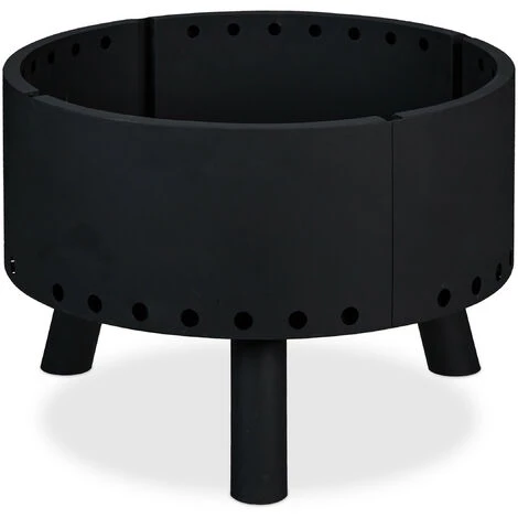 Relaxdays Brasero De Jardin, Bouclier Thermique, Tisonnier, Protection Des Flammes, Bac à Feu, HxD 40,5 X 58,5 Cm, Noir 4 Relaxdays Brasero De Jardin, Bouclier Thermique, Tisonnier, Protection Des Flammes, Bac à Feu, HxD 40,5 X 58,5 Cm, Noir – Image 2