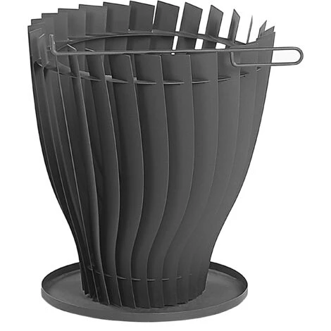 BELIANI Braséro Design En Acier Noir - Noir 3 BELIANI Braséro Design En Acier Noir - Noir