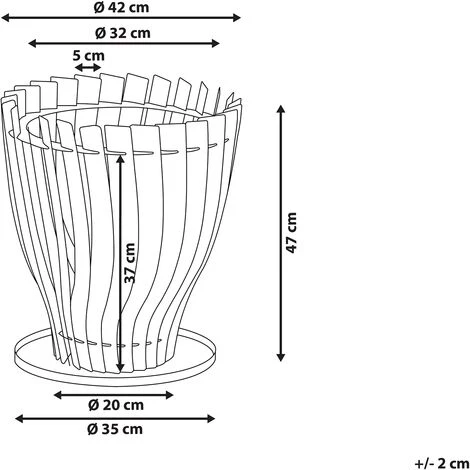 BELIANI Braséro Design En Acier Noir - Noir 5 BELIANI Braséro Design En Acier Noir - Noir – Image 3