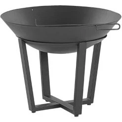 BELIANI Braséro De Jardin Rond En Acier Noir - Noir