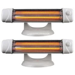 SUINGA Pack 2 X Radiateur Chauffage Salle De Bain Infrarouge Avec Pied 600W-1200W