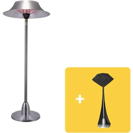 GREADEN - Parasol Chauffant Infrarouge Jupiter Grand Réflecteur Chauffage électrique De Terrasse à Halogène 3000 W Extérieur IP44 - Radiateur Jardin/Patio/Intérieur (Chauffant + Housse) EU Plug - Inox 3 GREADEN - Parasol Chauffant Infrarouge Jupiter Grand Réflecteur Chauffage électrique De Terrasse à Halogène 3000 W Extérieur IP44 - Radiateur Jardin/Patio/Intérieur (Chauffant + Housse) EU Plug - Inox