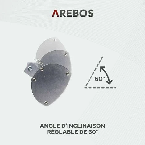 AREBOS Radiateur Infrarouge Extérieur | Chauffage Radiant Terrasse | Protection IP65 | élément Chauffant En Carbone | Angle D´inclination 60° | 3000W | Avec Télécommande| Intérieur Et Extérieur - Argent 7 AREBOS Radiateur Infrarouge Extérieur | Chauffage Radiant Terrasse | Protection IP65 | élément Chauffant En Carbone | Angle D´inclination 60° | 3000W | Avec Télécommande| Intérieur Et Extérieur - Argent – Image 5