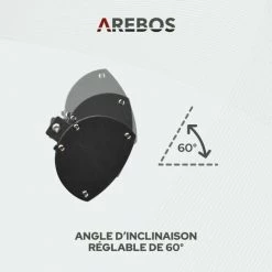 AREBOS Radiateur Infrarouge | Chauffage Radiant Terrasse | Incl Materiél De Montage | élément Chauffant En Carbone | Angle D´inclination 60°| 2000W | Avec Télécommande| Intérieur Et Extérieur - Noir 11 AREBOS Radiateur Infrarouge | Chauffage Radiant Terrasse | Incl Materiél De Montage | élément Chauffant En Carbone | Angle D´inclination 60°| 2000W | Avec Télécommande| Intérieur Et Extérieur - Noir -Chauffage d'extérieur Soldes 27421311 5