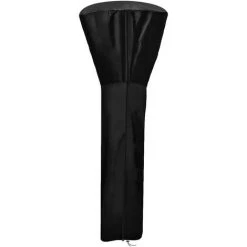 BARES Housses De Chauffage De Patio Imperméable, Extérieur Résistant 420D Oxford Tissu Jardin Patio Chauffant Rond Couvre Protecteur Noir, 226x85x48 CM