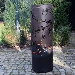 TRUE DEAL Esschert Design Baril à Feu Birds On Twig Acier Au Carbone Noir FF409 -Chauffage d'extérieur Soldes 28187482 2