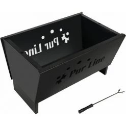 PUR LINE Brasero 2 En 1 En Acier Noir Avec Réfrigerateur - Noir