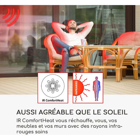 Blumfeldt Blumfeldt Smartwave Chauffage Infrarouge Tube En Carbone 2400W WiFi App Blanc 5 Blumfeldt Blumfeldt Smartwave Chauffage Infrarouge Tube En Carbone 2400W WiFi App Blanc – Image 3