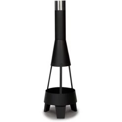 IDMARKET Braséro CAPRI Noir Foyer Ouvert Cheminée De Terrasse - Noir -Chauffage d'extérieur Soldes 30914908 3