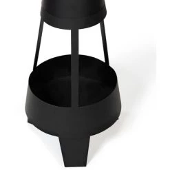 IDMARKET Braséro CAPRI Noir Foyer Ouvert Cheminée De Terrasse - Noir -Chauffage d'extérieur Soldes 30914908 5