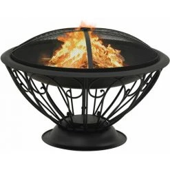 VidaXL Foyer Avec Tisonnier 75 Cm XXL Acier - Noir 8 VidaXL Foyer Avec Tisonnier 75 Cm XXL Acier - Noir -Chauffage d'extérieur Soldes 30955891 2