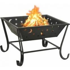 TRUE DEAL Foyer Avec Tisonnier 62 Cm XXL Acier -Chauffage d'extérieur Soldes 31050094 4