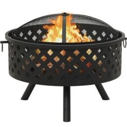 VidaXL Foyer Avec Tisonnier 68 Cm XXL Acier - Noir 9 VidaXL Foyer Avec Tisonnier 68 Cm XXL Acier - Noir -Chauffage d'extérieur Soldes 31054771 3