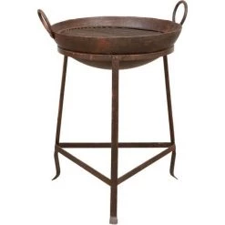 BISCOTTINI Brasero En Fer Forgé Fait à La Main L59XPR54XH80 Cm