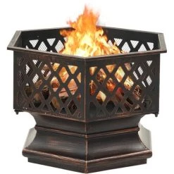 TRUE DEAL Foyer Rustique Avec Tisonnier 62x54x56 Cm XXL Acier 10 TRUE DEAL Foyer Rustique Avec Tisonnier 62x54x56 Cm XXL Acier -Chauffage d'extérieur Soldes 31450452 4