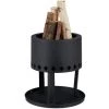 Relaxdays Brasero De Jardin, Ø 30 Cm, Plaque De Sol, Tisonnier, Pour Granulés De Bois Et Bois De Chauffage, Acier, Noir 1 Relaxdays Brasero De Jardin, Ø 30 Cm, Plaque De Sol, Tisonnier, Pour Granulés De Bois Et Bois De Chauffage, Acier, Noir -Chauffage d'extérieur Soldes 31800585 1