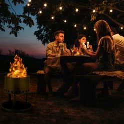 Relaxdays Brasero De Jardin, Ø 30 Cm, Plaque De Sol, Tisonnier, Pour Granulés De Bois Et Bois De Chauffage, Acier, Noir 10 Relaxdays Brasero De Jardin, Ø 30 Cm, Plaque De Sol, Tisonnier, Pour Granulés De Bois Et Bois De Chauffage, Acier, Noir -Chauffage d'extérieur Soldes 31800585 4