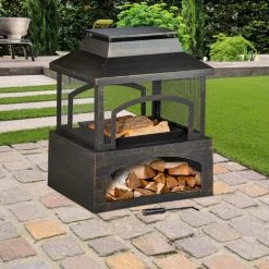 Relaxdays Cheminée De Jardin, En Acier, Four De Terrasse Avec Tisonnier, Extérieur, Foyer, HlP 98 X 82 X 45 Cm, Noir 9 Relaxdays Cheminée De Jardin, En Acier, Four De Terrasse Avec Tisonnier, Extérieur, Foyer, HlP 98 X 82 X 45 Cm, Noir -Chauffage d'extérieur Soldes 31800592 3