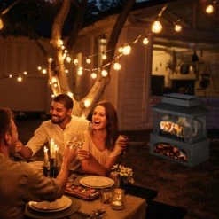 Relaxdays Cheminée De Jardin, En Acier, Four De Terrasse Avec Tisonnier, Extérieur, Foyer, HlP 98 X 82 X 45 Cm, Noir 10 Relaxdays Cheminée De Jardin, En Acier, Four De Terrasse Avec Tisonnier, Extérieur, Foyer, HlP 98 X 82 X 45 Cm, Noir -Chauffage d'extérieur Soldes 31800592 4