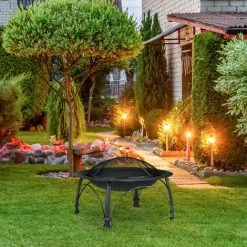 Relaxdays Brasero De Jardin, Avec Protection étincelles & Tisonnier, Terrasse, HxD 59x89 Cm, Bac à Feu Extérieur, Noir 9 Relaxdays Brasero De Jardin, Avec Protection étincelles & Tisonnier, Terrasse, HxD 59x89 Cm, Bac à Feu Extérieur, Noir -Chauffage d'extérieur Soldes 31801159 3