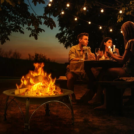 Relaxdays Brasero De Jardin, Avec Protection étincelles & Tisonnier, Terrasse, HxD 59x89 Cm, Bac à Feu Extérieur, Noir 6 Relaxdays Brasero De Jardin, Avec Protection étincelles & Tisonnier, Terrasse, HxD 59x89 Cm, Bac à Feu Extérieur, Noir – Image 4