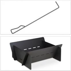 Relaxdays Brasero De Jardin, Massif Et Lourd, à Emboîter, Tisonnier Inclus, Bac à Feu Design, Acier 3 Mm, Noir -Chauffage d'extérieur Soldes 31801171 2