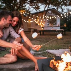 Relaxdays Brasero De Jardin, Massif Et Lourd, à Emboîter, Tisonnier Inclus, Bac à Feu Design, Acier 3 Mm, Noir -Chauffage d'extérieur Soldes 31801171 4