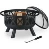 Relaxdays Brasero Avec Protection étincelles, Jardin Et Terrasse, Tisonnier, Foyer Extérieur, En Acier; D 75 Cm, Noir 2 Relaxdays Brasero Avec Protection étincelles, Jardin Et Terrasse, Tisonnier, Foyer Extérieur, En Acier; D 75 Cm, Noir -Chauffage d'extérieur Soldes 32380986 1
