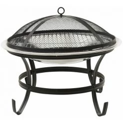 VidaXL Foyer Et Barbecue Avec Tisonnier 2 En 1 56x56x49 Cm Inox - Argent 11 VidaXL Foyer Et Barbecue Avec Tisonnier 2 En 1 56x56x49 Cm Inox - Argent -Chauffage d'extérieur Soldes 32699582 5