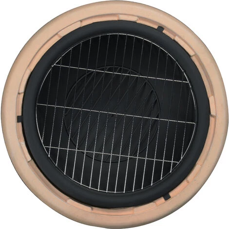 Braséro De Jardin à Bois Chauffage Extérieur Tisonnier Couvercle Grille Charbon BBQ Oxyde Magnésium Sable Teamson Home HR26303AA-S - Beige 7 Braséro De Jardin à Bois Chauffage Extérieur Tisonnier Couvercle Grille Charbon BBQ Oxyde Magnésium Sable Teamson Home HR26303AA-S - Beige – Image 5