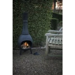 FANCY FLAMES Poêle D'extérieur En Fonte Noir - Noir 8 FANCY FLAMES Poêle D'extérieur En Fonte Noir - Noir -Chauffage d'extérieur Soldes 3331376 3