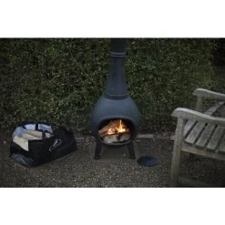 FANCY FLAMES Poêle D'extérieur En Fonte Noir - Noir 9 FANCY FLAMES Poêle D'extérieur En Fonte Noir - Noir -Chauffage d'extérieur Soldes 3331376 4