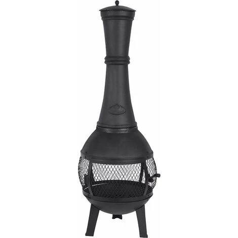 FANCY FLAMES Chauffe-terrasse En Fonte Et Contour En Maille Noir - Noir 3 FANCY FLAMES Chauffe-terrasse En Fonte Et Contour En Maille Noir - Noir