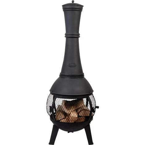 FANCY FLAMES Chauffe-terrasse En Fonte Et Contour En Maille Noir - Noir 5 FANCY FLAMES Chauffe-terrasse En Fonte Et Contour En Maille Noir - Noir – Image 3