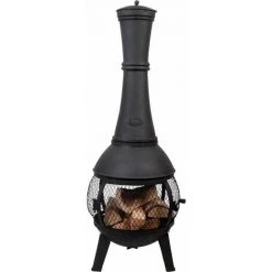 FANCY FLAMES Chauffe-terrasse En Fonte Et Contour En Maille Noir - Noir 9 FANCY FLAMES Chauffe-terrasse En Fonte Et Contour En Maille Noir - Noir -Chauffage d'extérieur Soldes 3331383 4