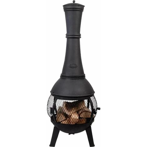 FANCY FLAMES Chauffe-terrasse En Fonte Et Contour En Maille Noir - Noir 6 FANCY FLAMES Chauffe-terrasse En Fonte Et Contour En Maille Noir - Noir – Image 4
