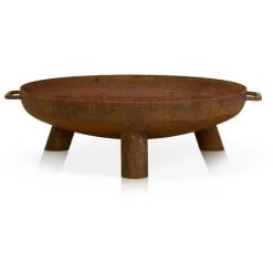 DECORAS Brasero Daytona 80, Diamètre: 80 Cm, Matériau: Acier En Effet Rouille