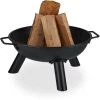 Relaxdays Brasero De Jardin, Ø 44 Cm, Cheminée Ronde Pour Jardin Et Terrasse, Bac à Feu En Fer, Avec Poignées, Noir 2 Relaxdays Brasero De Jardin, Ø 44 Cm, Cheminée Ronde Pour Jardin Et Terrasse, Bac à Feu En Fer, Avec Poignées, Noir -Chauffage d'extérieur Soldes 34033883 1