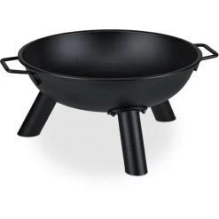 Relaxdays Brasero De Jardin, Ø 44 Cm, Cheminée Ronde Pour Jardin Et Terrasse, Bac à Feu En Fer, Avec Poignées, Noir 8 Relaxdays Brasero De Jardin, Ø 44 Cm, Cheminée Ronde Pour Jardin Et Terrasse, Bac à Feu En Fer, Avec Poignées, Noir -Chauffage d'extérieur Soldes 34033883 2