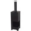FARMCOOK Cheminée D'extérieur En Acier Dallas Noir - Noir