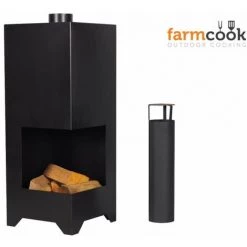 FARMCOOK Cheminée D'extérieur En Acier Dallas Noir - Noir 8 FARMCOOK Cheminée D'extérieur En Acier Dallas Noir - Noir -Chauffage d'extérieur Soldes 3410577 3